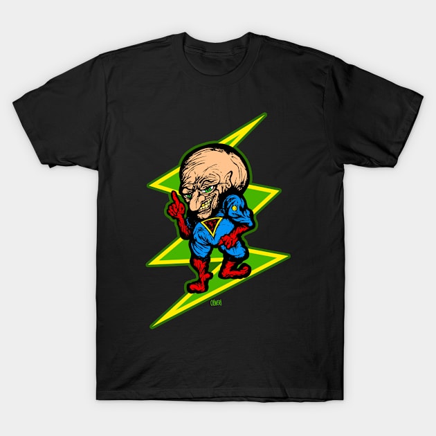 Super Lightning Ultra Bolt Man T-Shirt by peteoliveriart